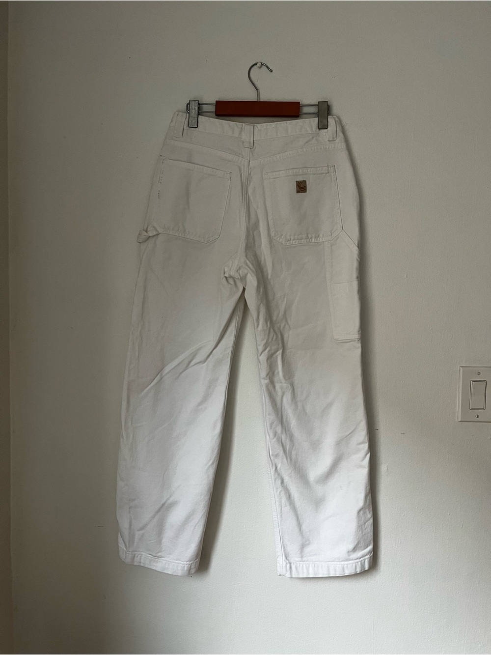 TNA White Straight-Leg Workwear Pants - Picture 1 of 5